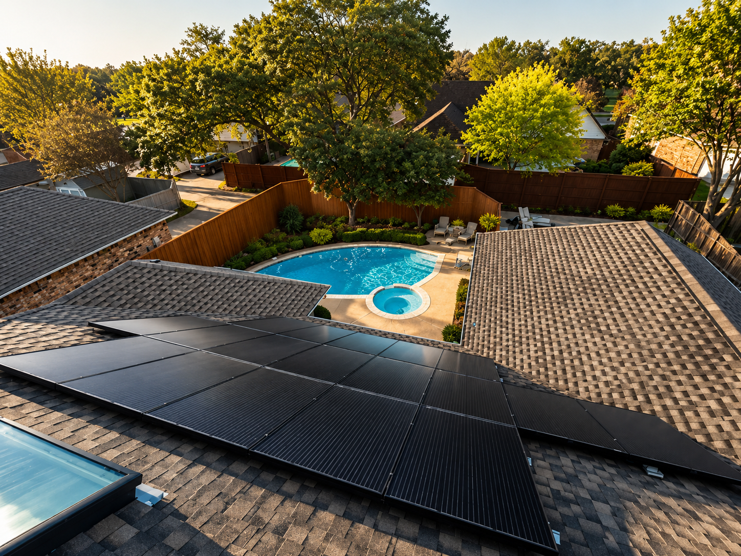 Residential solar installation in North Texas